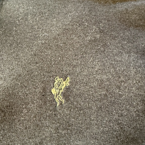 SOLD Ashworth Knit Sweatshirt Sweater Mens Size Large Logo Black Gray Zip - Picture 2 of 7